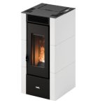STUFA A PELLET CRISTAL 6 BIANCO ARIA CALDA E REGOLABILE