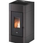 STUFA A PELLET CRISTAL 9 ANTRACITE CADEL ARIA CALDA E REGOLABILE