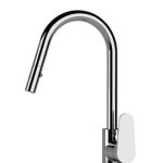 Miscelatore monocomando per lavello cucina con doccetta estraibile 2 getti