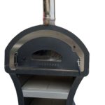 Forno a legna da giardino con base per 4 pizze e ruote